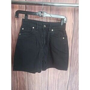 Divided black denim shorts size 0